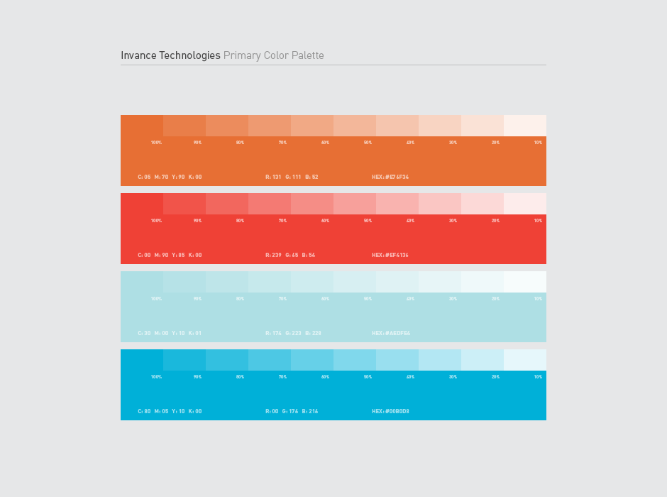 Invance Technologies Logo Color Palette