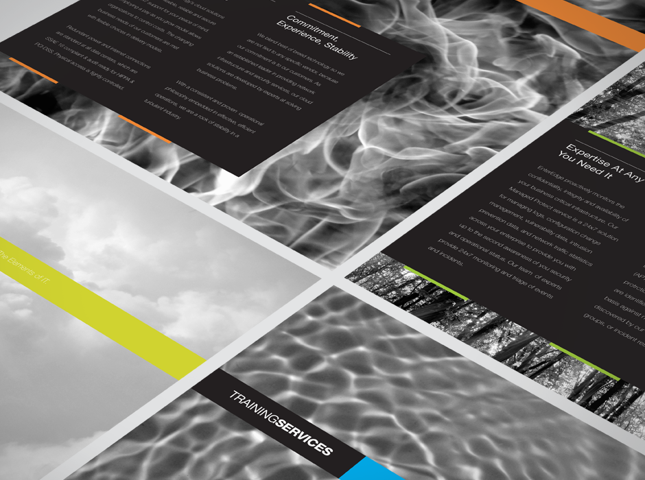EnterEdge Marketing Kit Sell Sheets Display